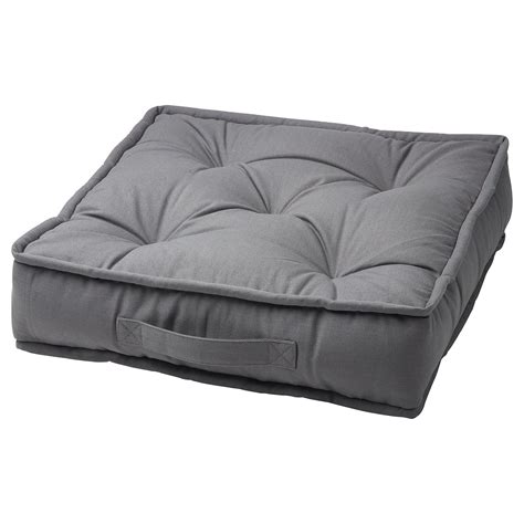GURLI floor cushion, grey, 45x45x10 cm (18x18x4") - IKEA