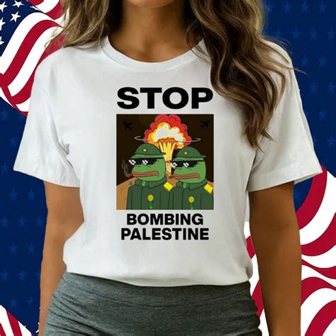 Stop Bombing Palestine Free Palestine Shirt - Shirts owl