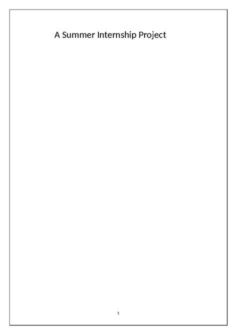 Tupperware SIP - A Summer Internship Project DECLARATION ...