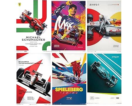 F1 Poster Set of 6 13x19 Size 300 GSM - F1 Merchandise - F1 Stickers ...
