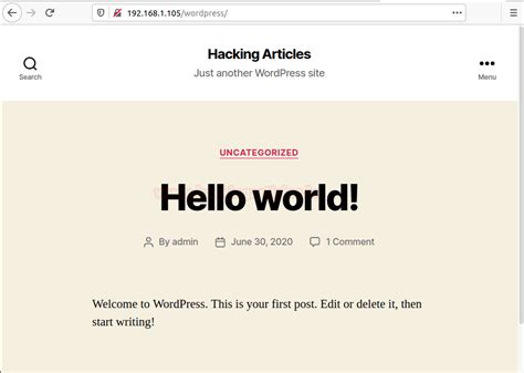 Penetration Testing Lab Setup: WordPress