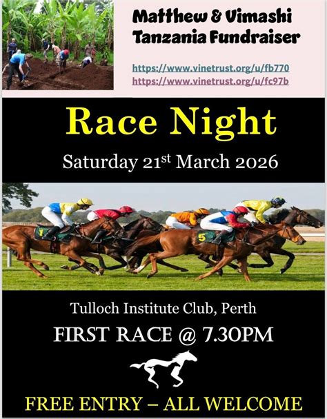 🏇 RACE NIGHT FUNDRAISER FOR THE TRIP TO TANZANIA 🏇, The Tulloch ...