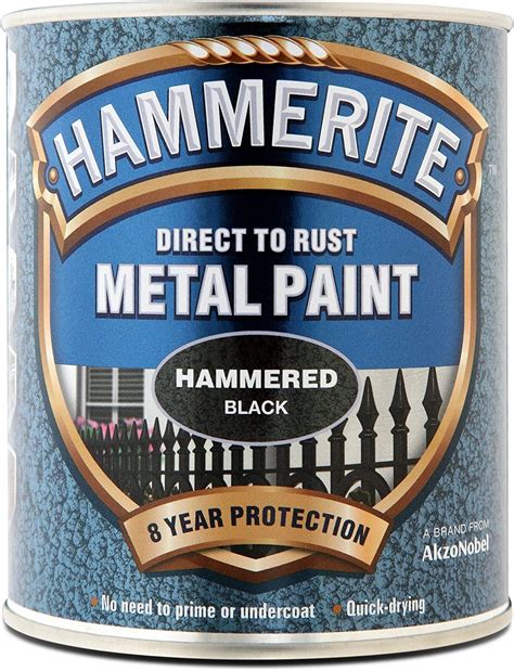 Hammerite Hammered Black Metal Paint 750ml, Everything Else on Carousell