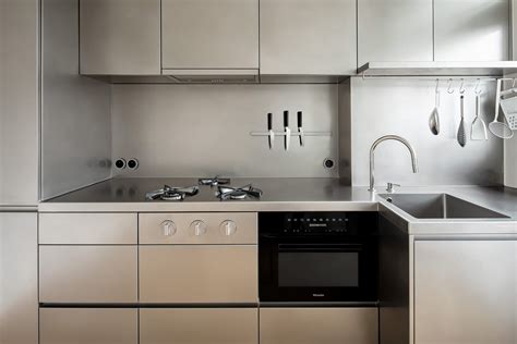 Modern Stainless Steel Kitchen Cabinets