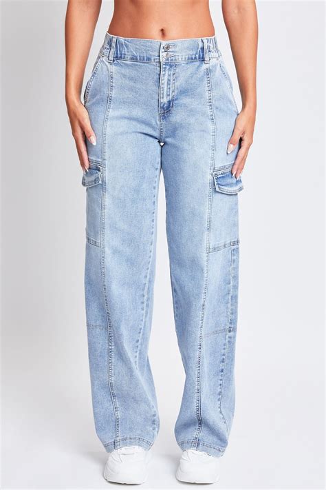 YMI Women's Straight Cargo Jeans - Walmart.com