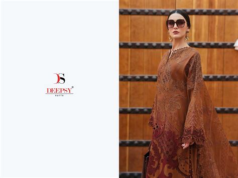 DEEPSY SUITS MARIA B 25 - 2 PURE COTTON HEAVY SELF EMBROIDERED PATCH ...