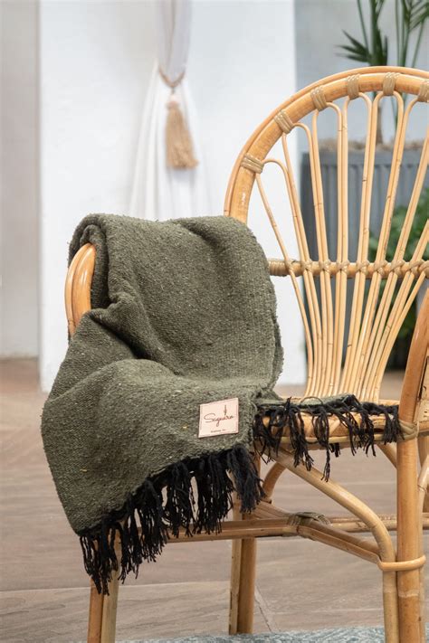 Olive Dark Green Throw Blanket Handwoven Soft Pilates Yoga - Etsy