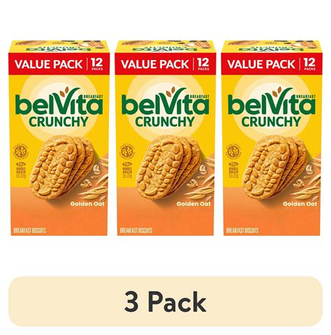 (3 pack) belVita Breakfast Bars Biscuits, Golden Oat, Value Pack, 12 ...