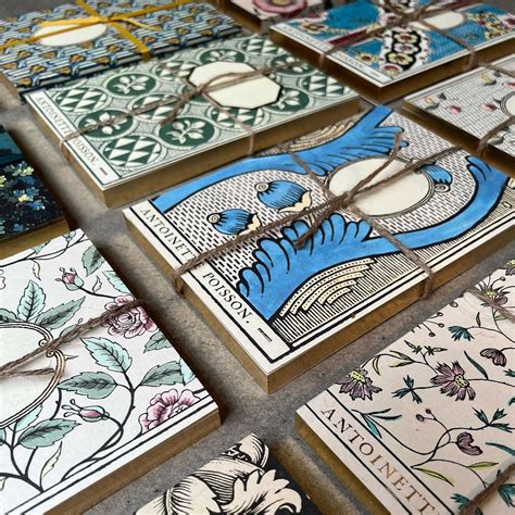 Antoinette Poisson French Domino Paper Notebook - 2A Grenade - Pomegranate