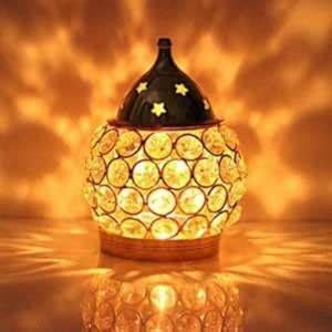 Buy Lata Pure Brass and Crystal Akhand Joot Brass Table Diya Online at ...