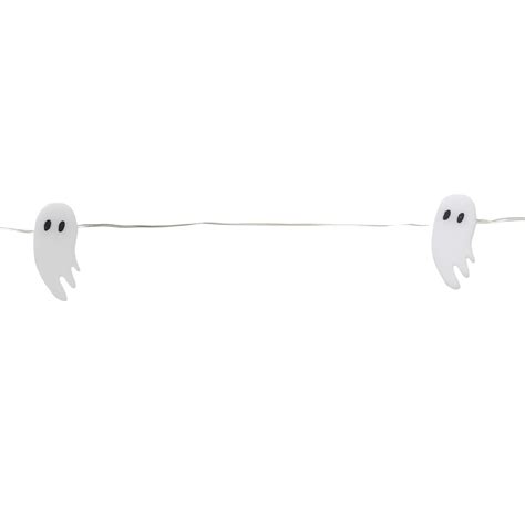 20-Count LED Halloween Ghost String Lights, Battery Operated