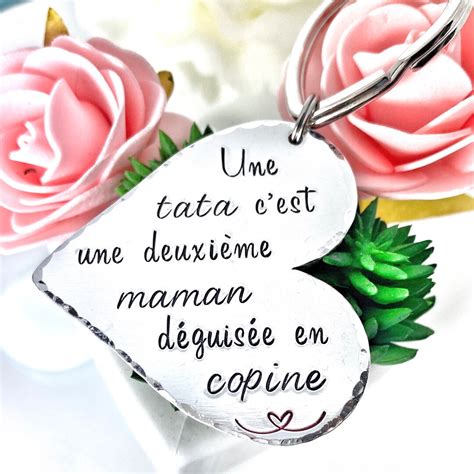 French Aunty Keychain, Tata Keychain - Etsy