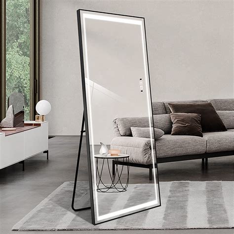 Chicago - Crushed Black Industrial Arched Full Length Metal Mirror ...