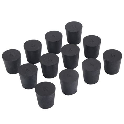 12 Pack (Same Size) Solid Rubber Stoppers - Size #4-26mm (1.02in) x ...