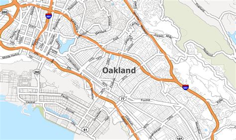Oakland Map, California - GIS Geography