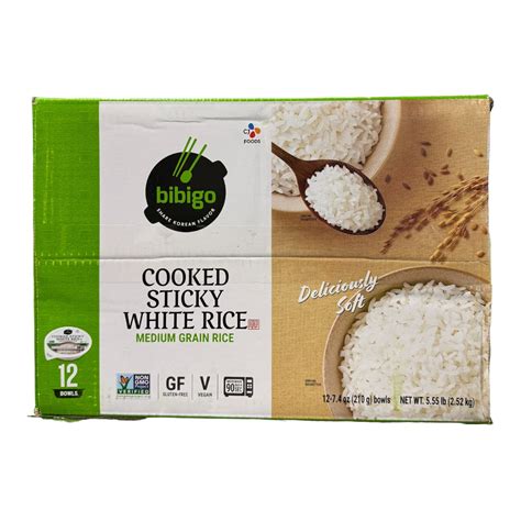 Bibigo Cooked Sticky white Rice Medium Grain Rice - shopbestfoods