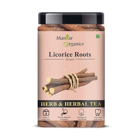 ManHar Organics Mulethi (Licorice) Root Sticks Jar – 350g | Yashtimadhu ...