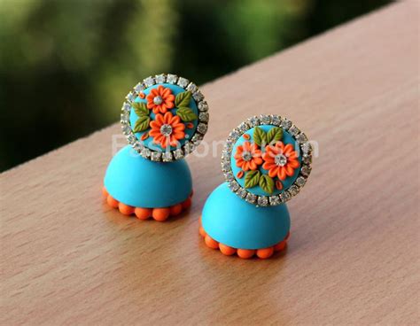 Polymer Clay Art Jhumkas/Earrings – Fashionous