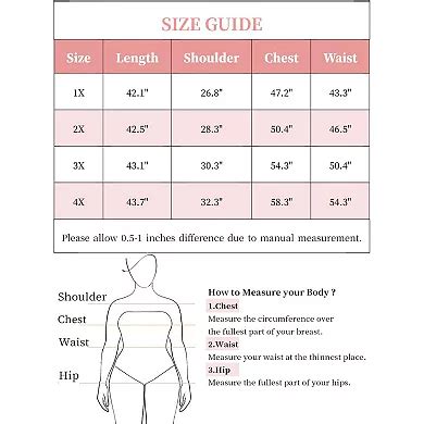 Women's Plus Size Crew Neck Patchwork Striped Gathered-Waist Casual ...