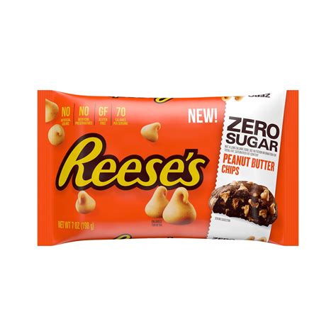 Reese's Zero Sugar Peanut Butter Baking Chips, Bag 7 oz - Walmart.com
