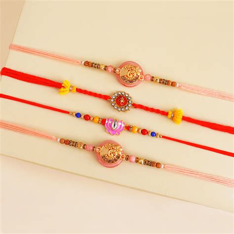 Send Four Rakhis with Dry Fruits for Brothers Online