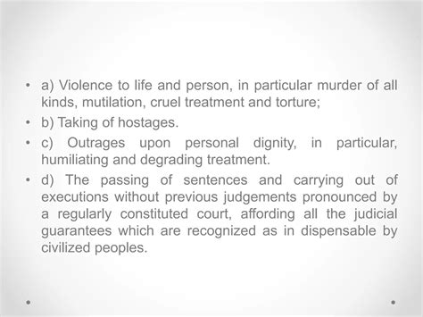 International Humanitarian Law Lecture 6 - Core Principles of IHL | PPTX