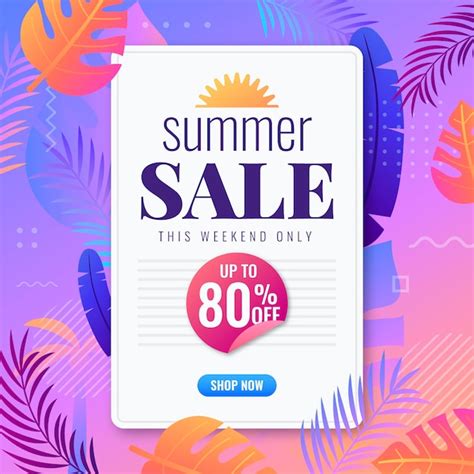 Flat design summer sale banner | Free Vector