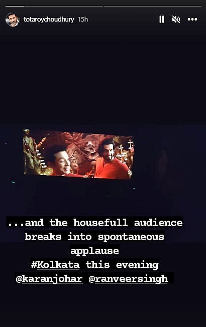 Video: Fans In Kolkata Theatre Cheer As Ranveer Singh, Tota Roy ...