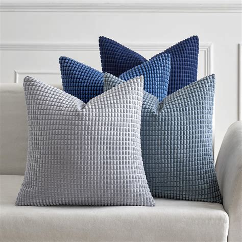 Amazon.com: Fancy Homi 4 Packs Navy Blue Decorative Throw Pillow Covers ...