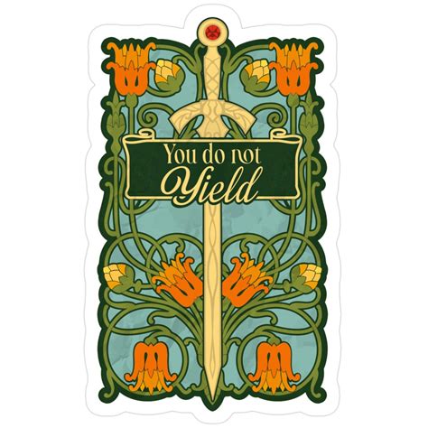 You Do Not Yield- Throne Of Glass Art Nouveau Sticker in 2025 | Art ...