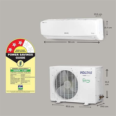 Voltas 1.5 Ton 3 Star, Fixed Speed Split AC -183 Vectra Elegant ...