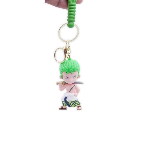 Roronoa Zoro Wano Rubber Keychain - One Piece | Weebshop Anime Merchandise