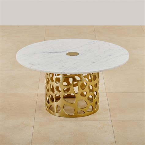 Buy Magnolia Marble Top Coffee Table - Gold from Home Centre at just ...
