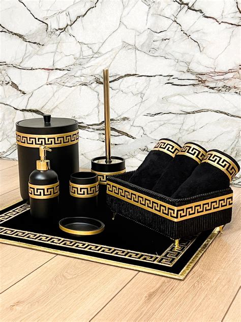 Black And Gold Bathroom Accessories Sets at Susan Callahan blog