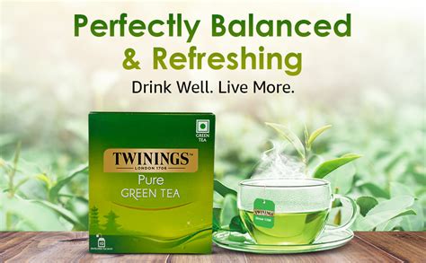 Twinings Pure Green Tea - 10 Teabags, Green Tea - 30 Gm : Amazon.in ...