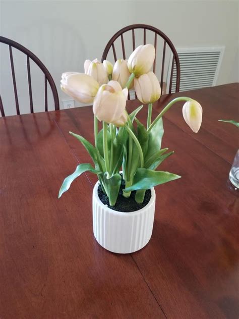 allen + roth 13.25-in White Indoor Tulips Artificial Flower 962232 at ...