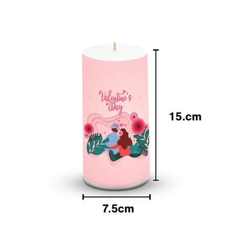 Couple Pillar Candle For Valentine Special 3*6 inch Unscented. – AuraDecor