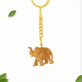 RDK Sandalwood (Chandan) Elephant Antique Keychain For Men and Women ...