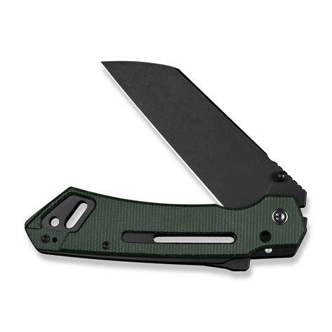 CIVIVI Buster FG Thumb Stud & Superlock Knife Green Canvas Micarta ...
