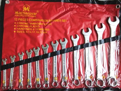 Mansarovar MMC 12 Combinations Open and Ring End Spanner Set, Crv Steel ...