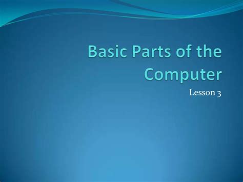Basic Computer Parts Lesson 的图像结果