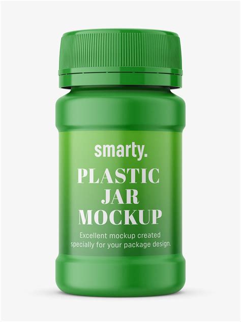 Plastic matt jar mockup - Mockups Design