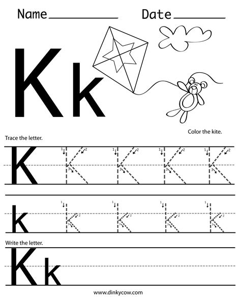 K Letter Tracing | AlphabetWorksheetsFree.com