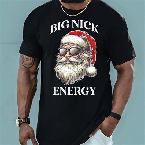 Big Nick Energy Shirt, Cool Santa Shirt, Santa Claus Shirt, Xmas Party ...