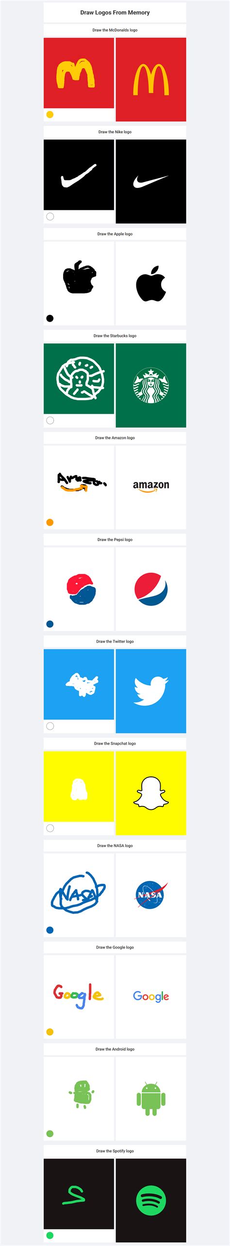 Draw Logos From Memory Game | My Terrible Attempt