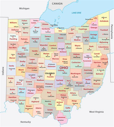 Ohio Counties Map | Mappr