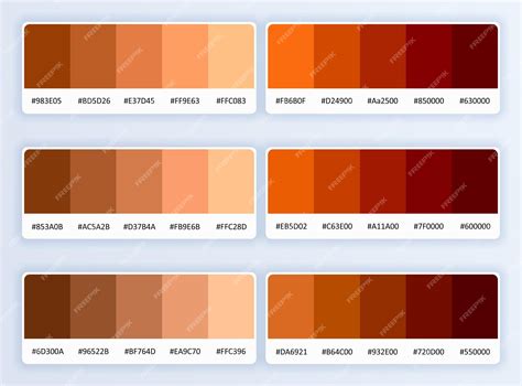 Premium Vector | Dark and light brown color palette vector color palette sample for ui ux design