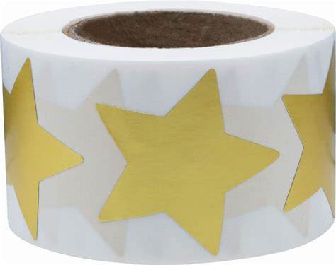 Buy Hybsk Gold Star Stickers for Kids Reward Metallic Foil Star Labels ...