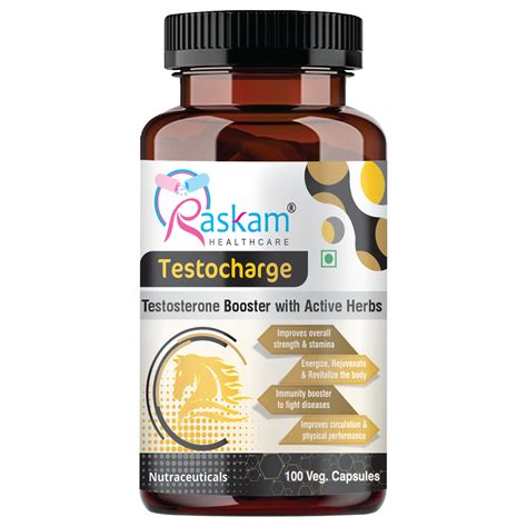 Raskam Testocharge - 100 Capsules Supports Strength & Stamina, For Men ...