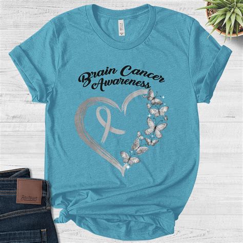 Brain Cancer Awareness T-shirt, Brain Cancer Warrior Gift,brain Cancer ...